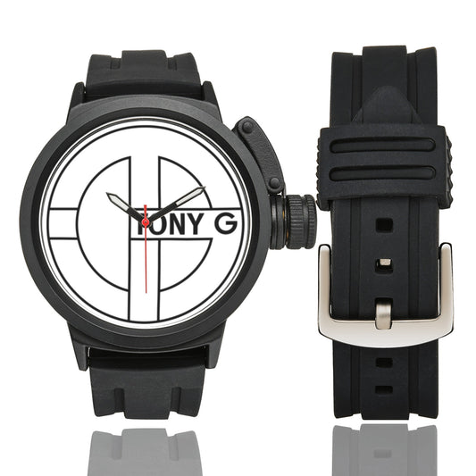 TONY G Men's Sports Watch, Featuring the TG Logo Outline