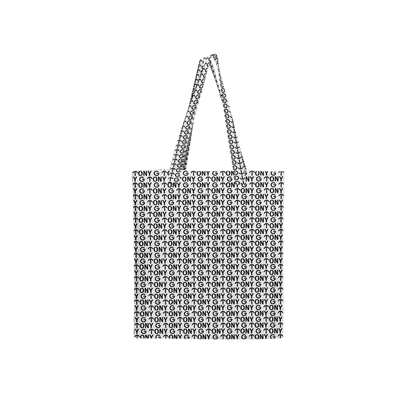 TONY G, T&G repeat pattern, Large City Tote Bag with an inside pocket.