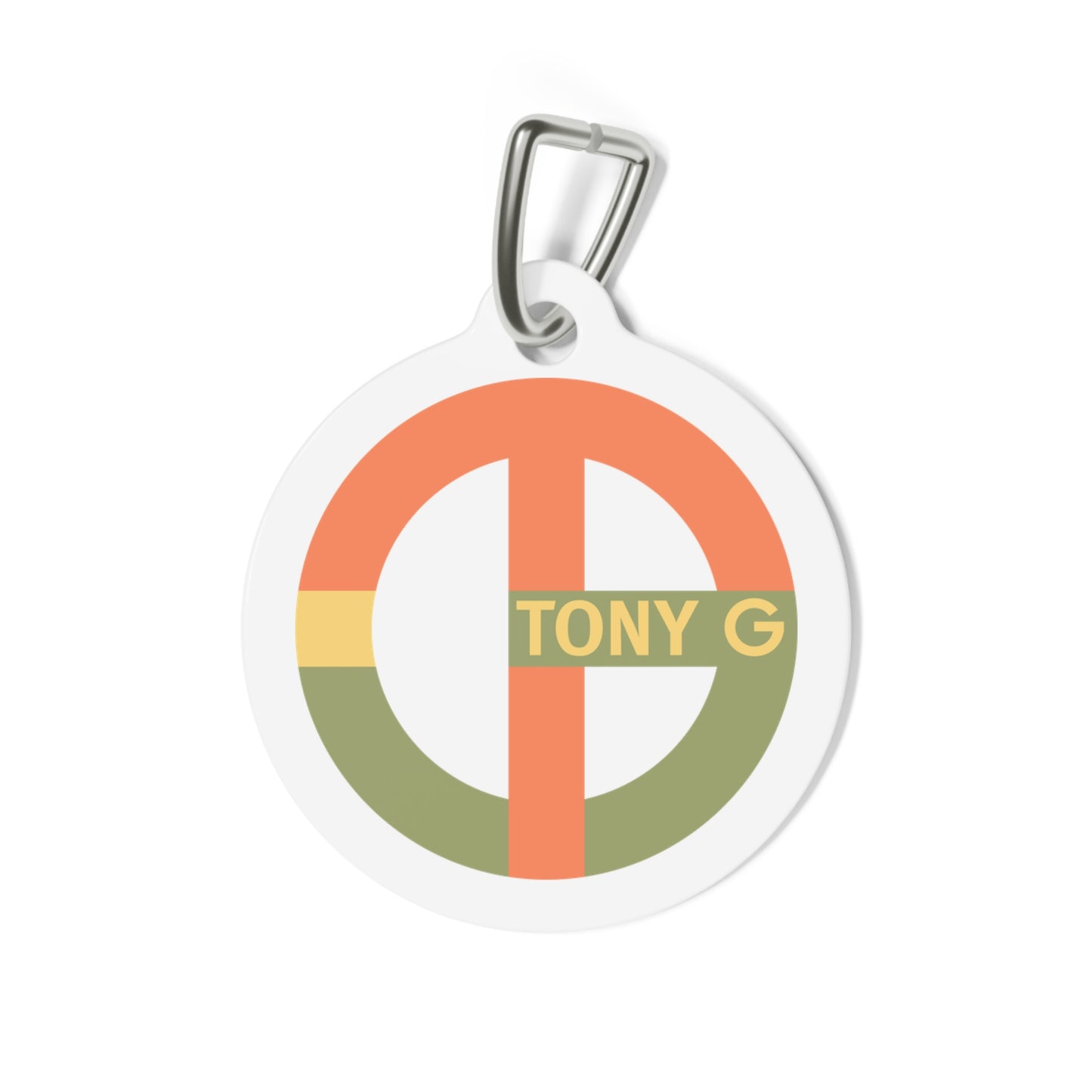 TONY G Pet Tag, featuring TONY Gerbera #1 and TG Logo #1 Monogram