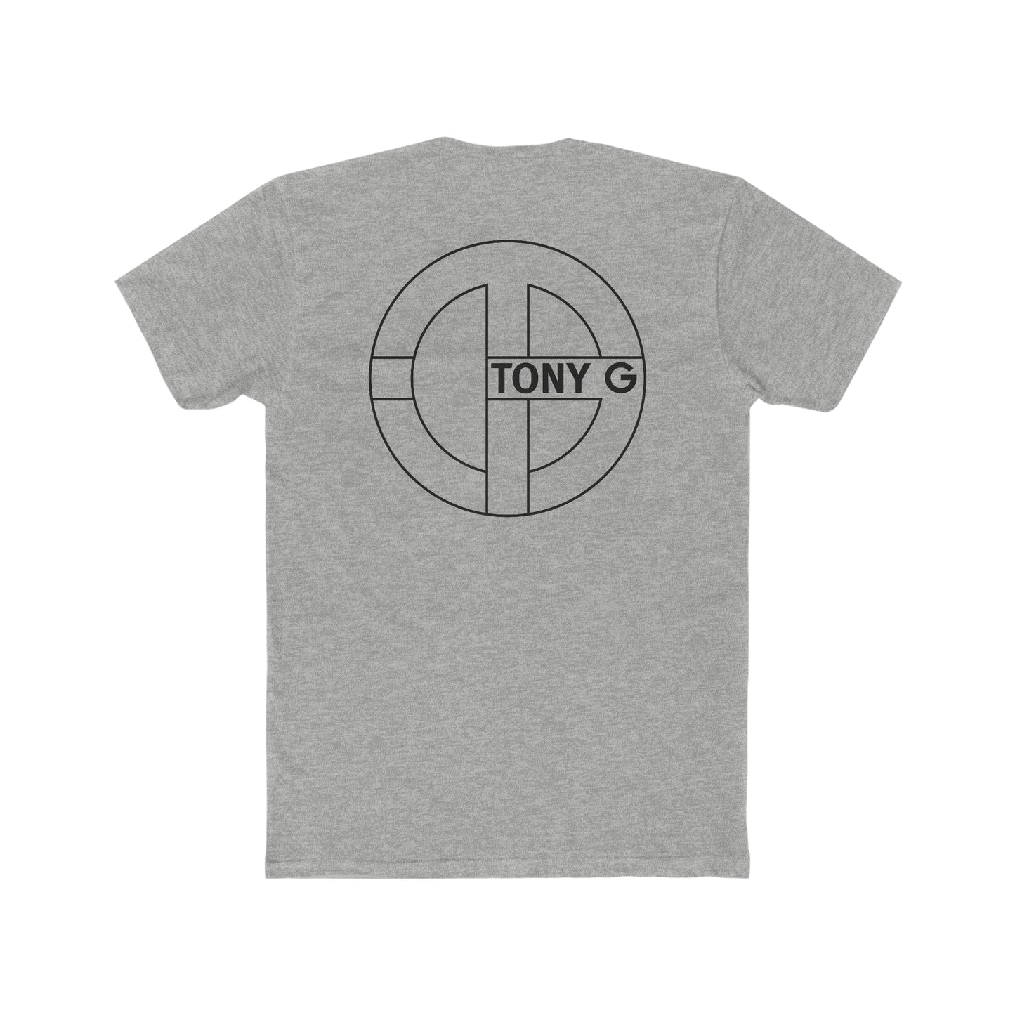 TONY G Men's Cotton Crew Tee, featuring the TONY G Logo & TG Logo Outline