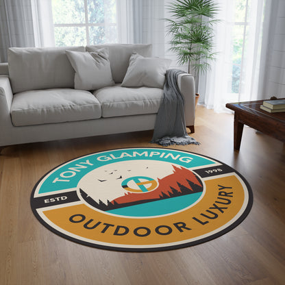 TONY Glamping Round Rug, featuring the TONY Glamping design