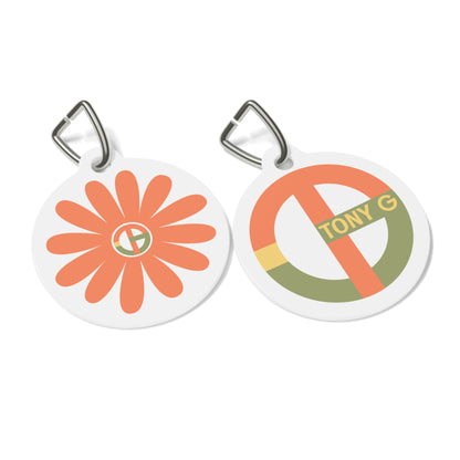 TONY G Pet Tag, featuring TONY Gerbera #1 and TG Logo #1 Monogram