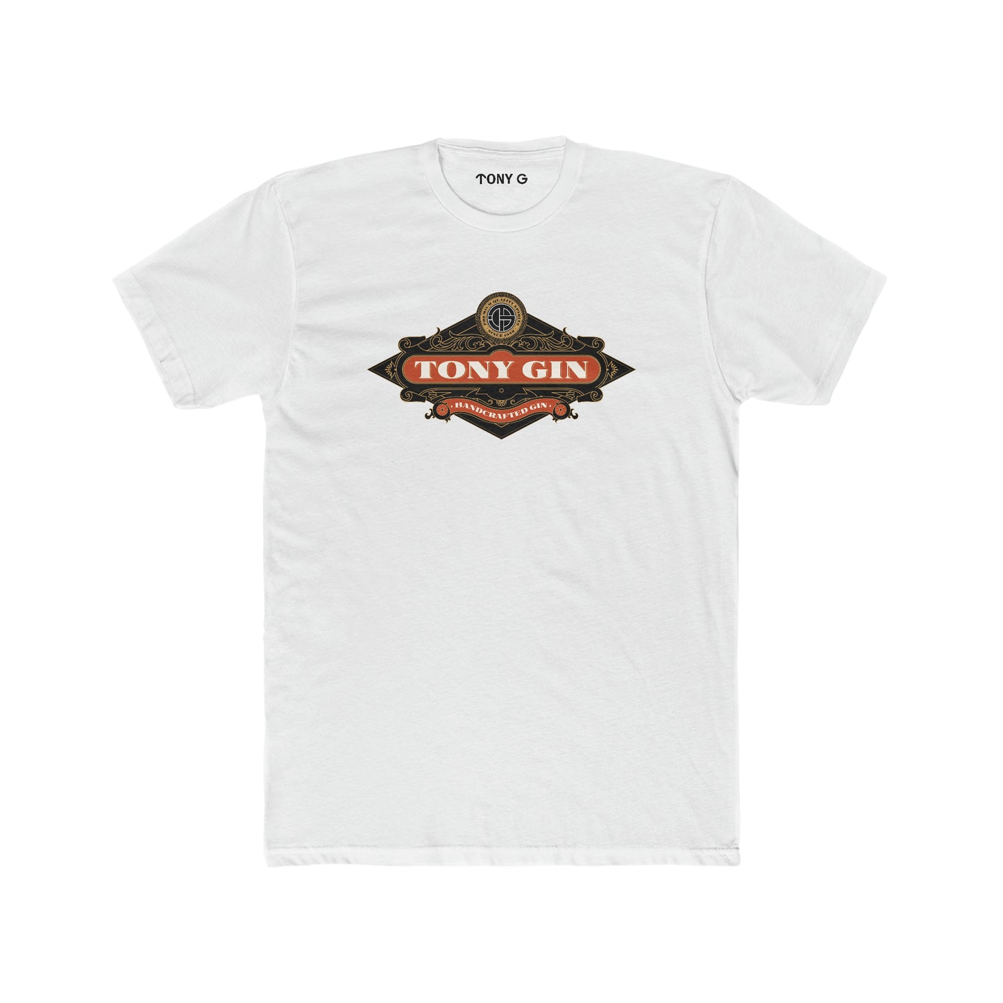 TONY Gin Men's Cotton Crew Tee, featuring the TONY Gin design