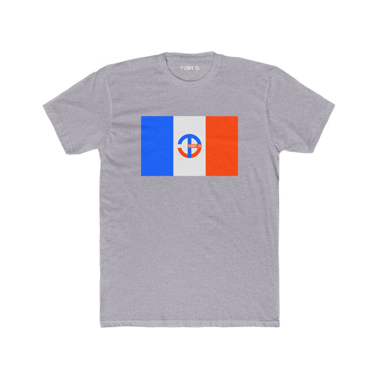 TONY G Men's Cotton Crew Tee, featuring the TONY G Flag(NYC) design