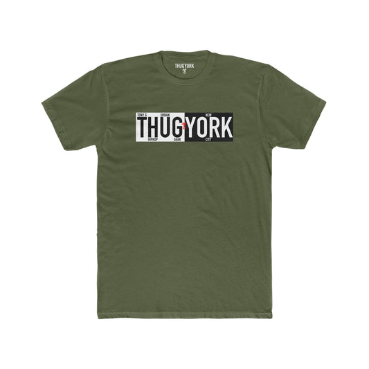 THUG YORK By TONY G Men's Cotton Crew Tee, featuring the THUG YORK Black and White Logo