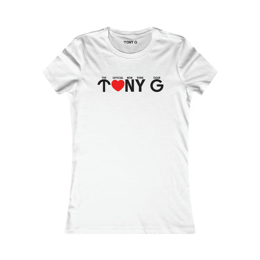TONY G Women's Favorite Tee, adorned with the TONY G Heart design