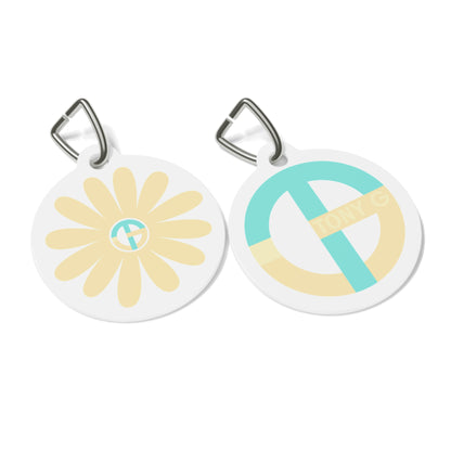 TONY G Pet Tag, featuring TONY Gerbera #3 and TG Logo #3 Monogram