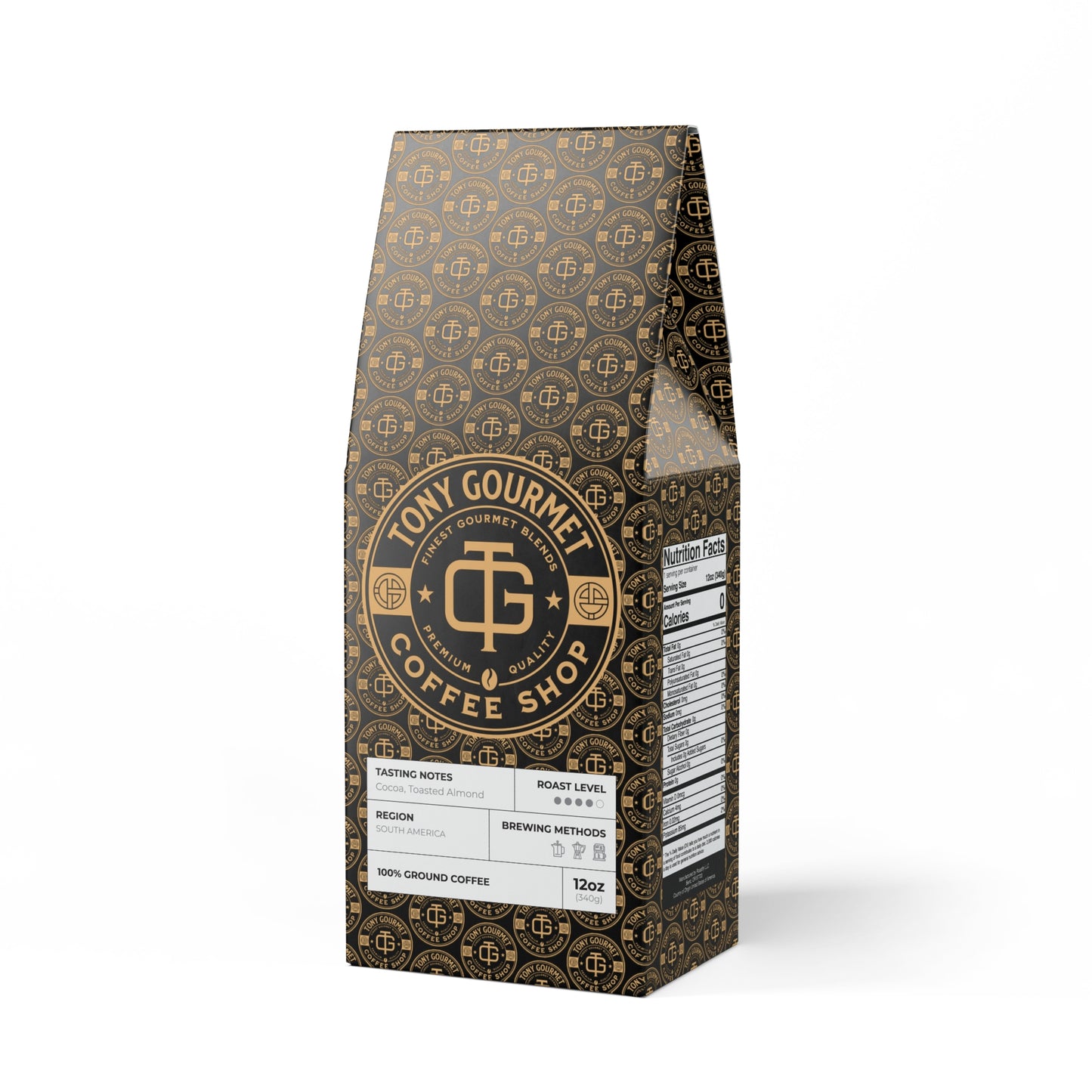 TONY Gourmet Cascades Coffee Blend (Medium-Dark Roast)