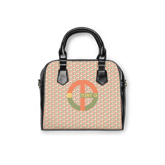 TONY G Shoulder Handbag, adorned with the TG Logo Vintage #1 Monogram Pattern