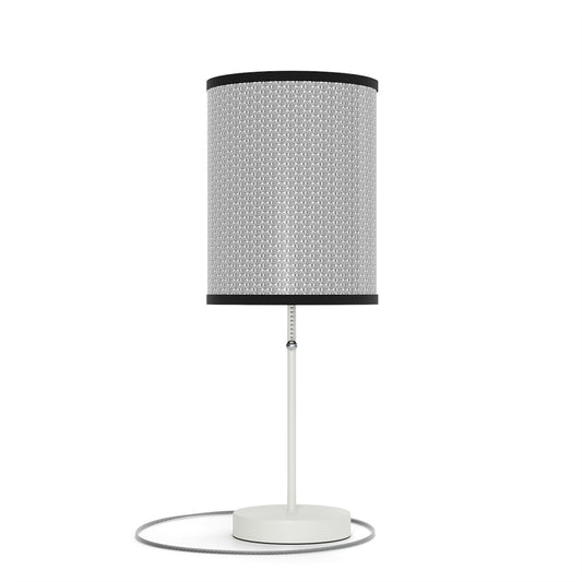 TONY G Lamp on a Stand, with black trim, featuring the TG Logo Outline Monogram Pattern