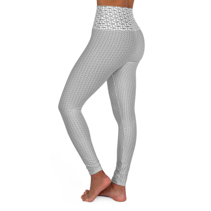 TONY G High Waisted Yoga Leggings, adorned with the TG Logo Outline Monogram Pattern