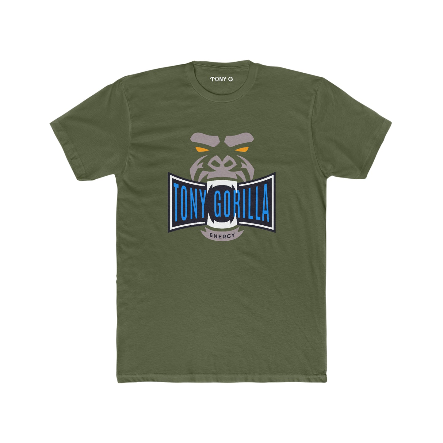 TONY Gorilla Men's Cotton Crew Tee, featuring the TONY Gorilla design