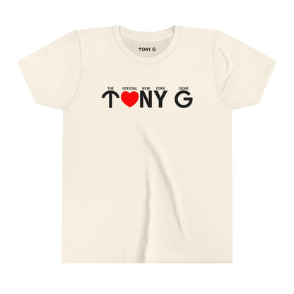 TONY G Youth Short Sleeve Tee, featuring the TONY G Heart design