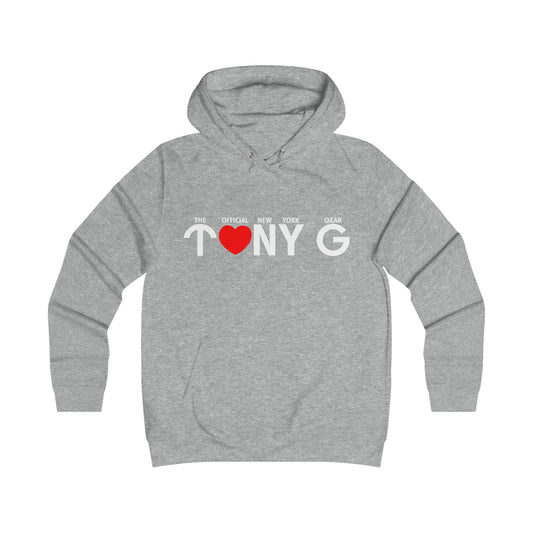 TONY G Girlie College Hoodie, featuring the TONY G Heart design