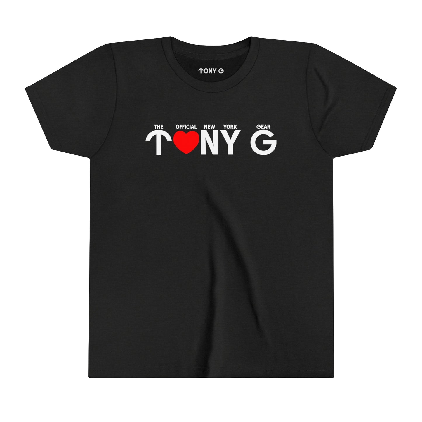 TONY G Youth Short Sleeve Tee, featuring the TONY G Heart design