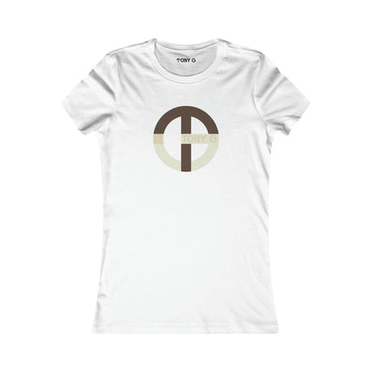 TONY G Women's Favorite Tee, adorned with the TG Logo Vintage #2 Monogram