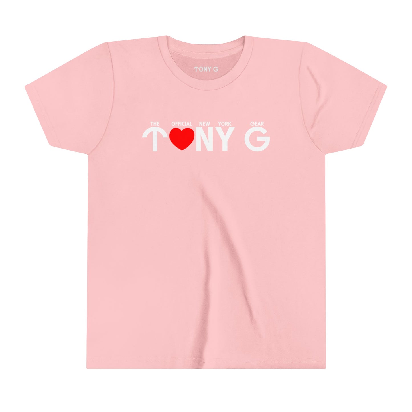 TONY G Youth Short Sleeve Tee, featuring the TONY G Heart design