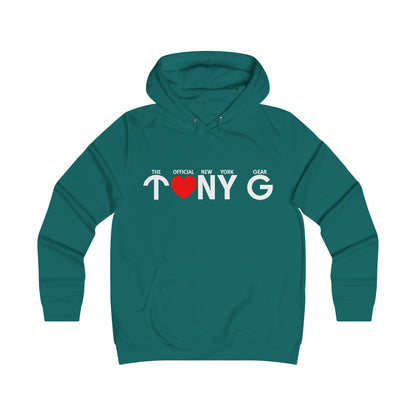 TONY G Girlie College Hoodie, featuring the TONY G Heart design