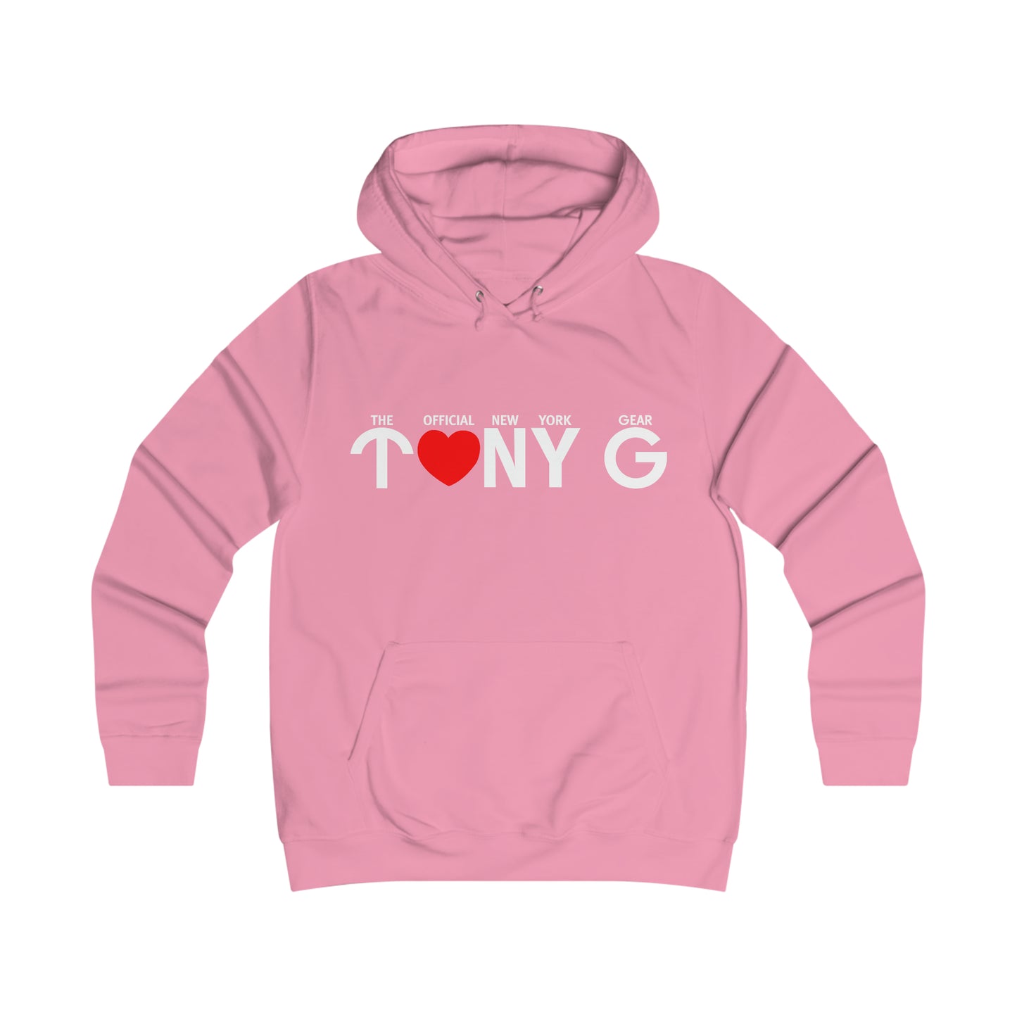 TONY G Girlie College Hoodie, featuring the TONY G Heart design