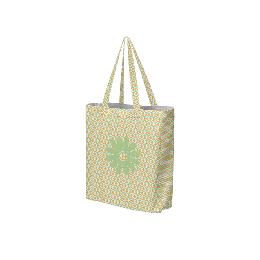 TONY G, TG Logo #8 Monogram Pattern, Large City Tote Bag with an inside pocket.