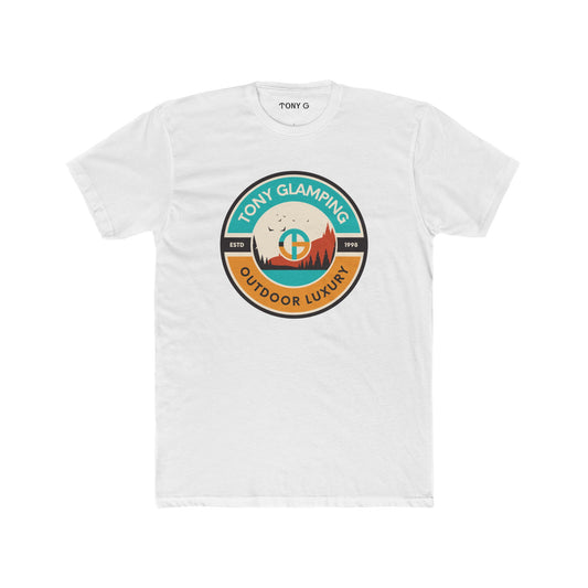 TONY Glamping Men's Cotton Crew Tee, featuring the TONY Glamping design