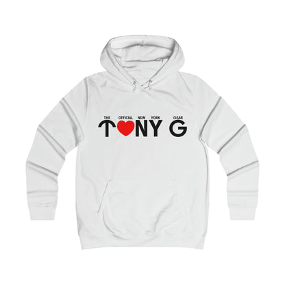 TONY G Girlie College Hoodie, featuring the TONY G Heart design