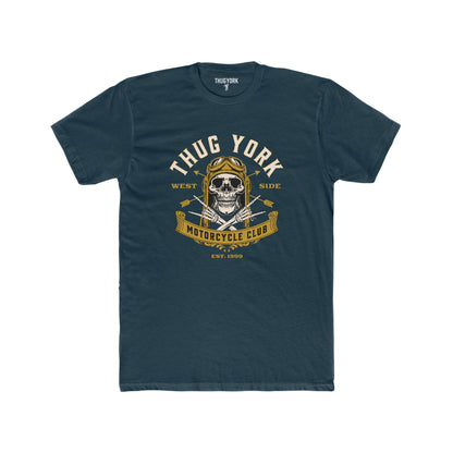 THUG YORK By TONY G Men's Cotton Crew Tee, featuring the Motorcycle Club design