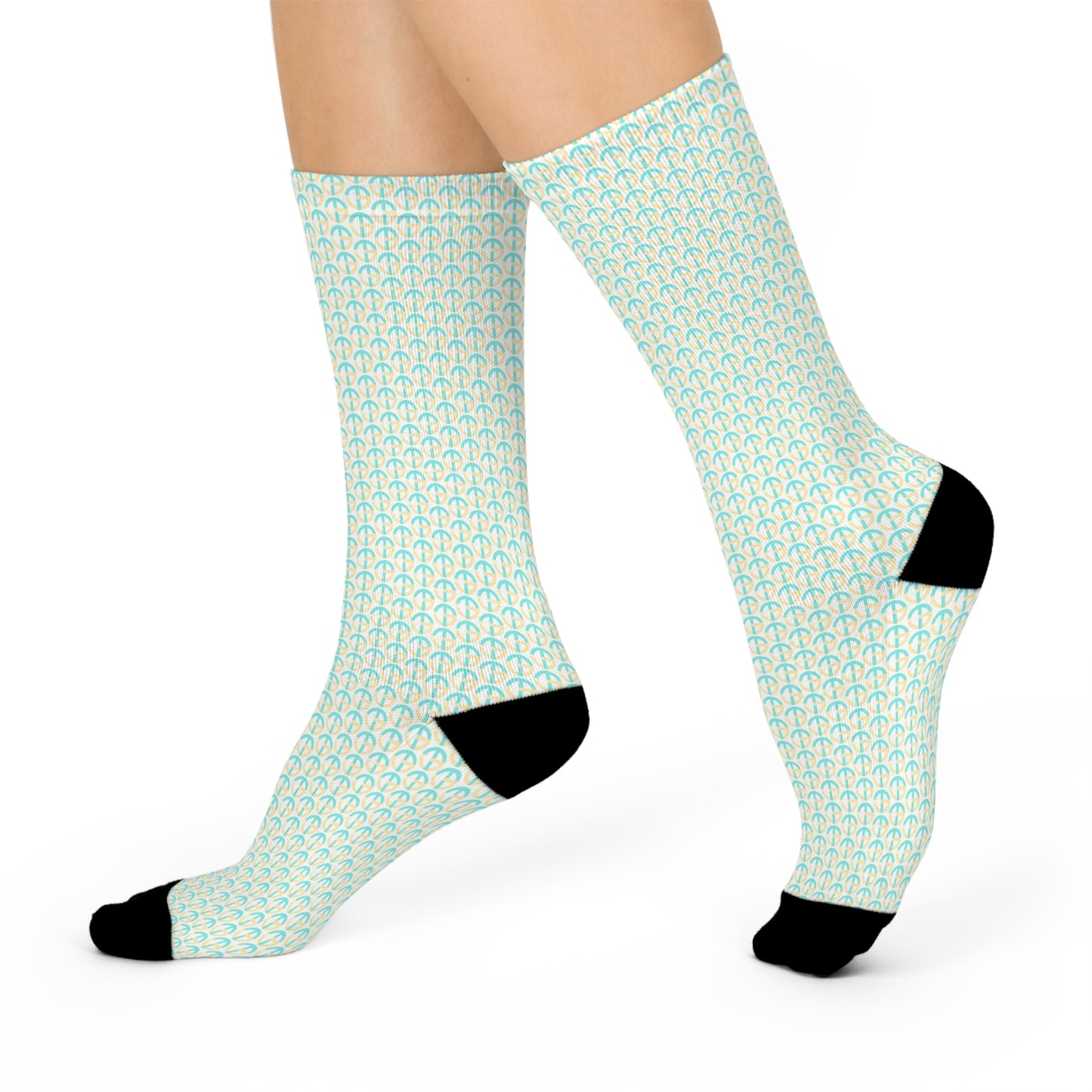 TONY G Cushioned Socks, adorned with the TG Logo Vintage #3 Monogram Pattern