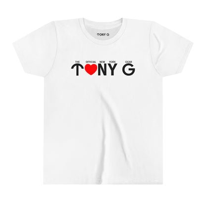 TONY G Youth Short Sleeve Tee, featuring the TONY G Heart design