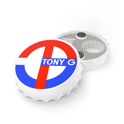 TONY G Bottle Opener, featuring the TG Logo USA Monogram