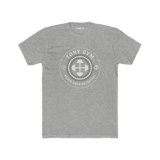 TONY Gym Men's Cotton Crew Tee, featuring the TONY Gym design