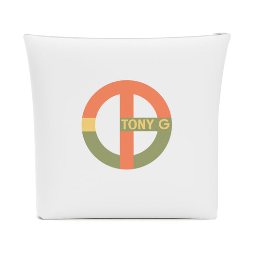 TONY G Cotton Cosmetic Bag, adorned with the TG Logo Vintage #1 Monogram