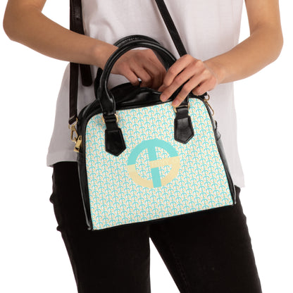 TONY G Shoulder Handbag, adorned with the TG Logo Vintage #3 Monogram Pattern