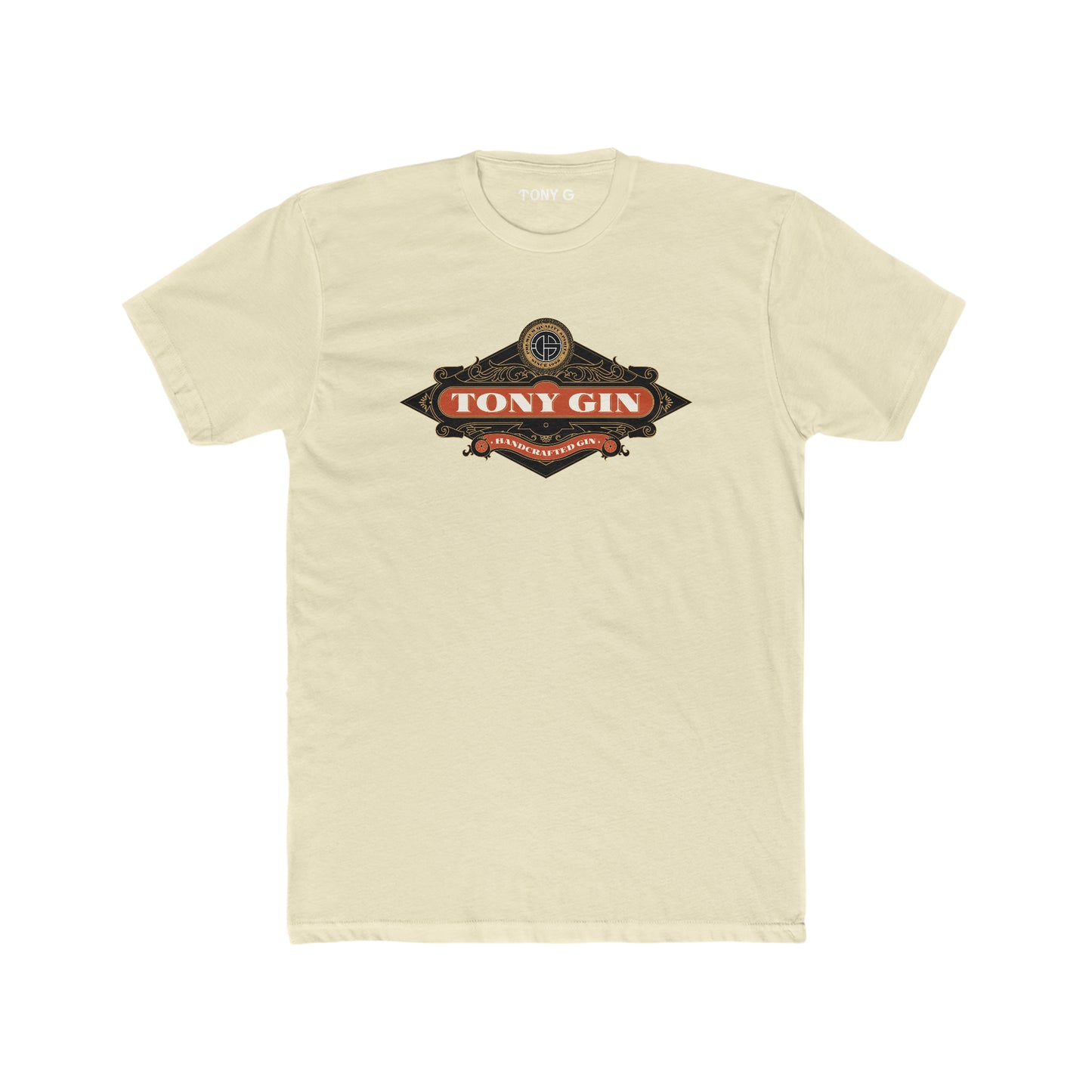 TONY Gin Men's Cotton Crew Tee, featuring the TONY Gin design