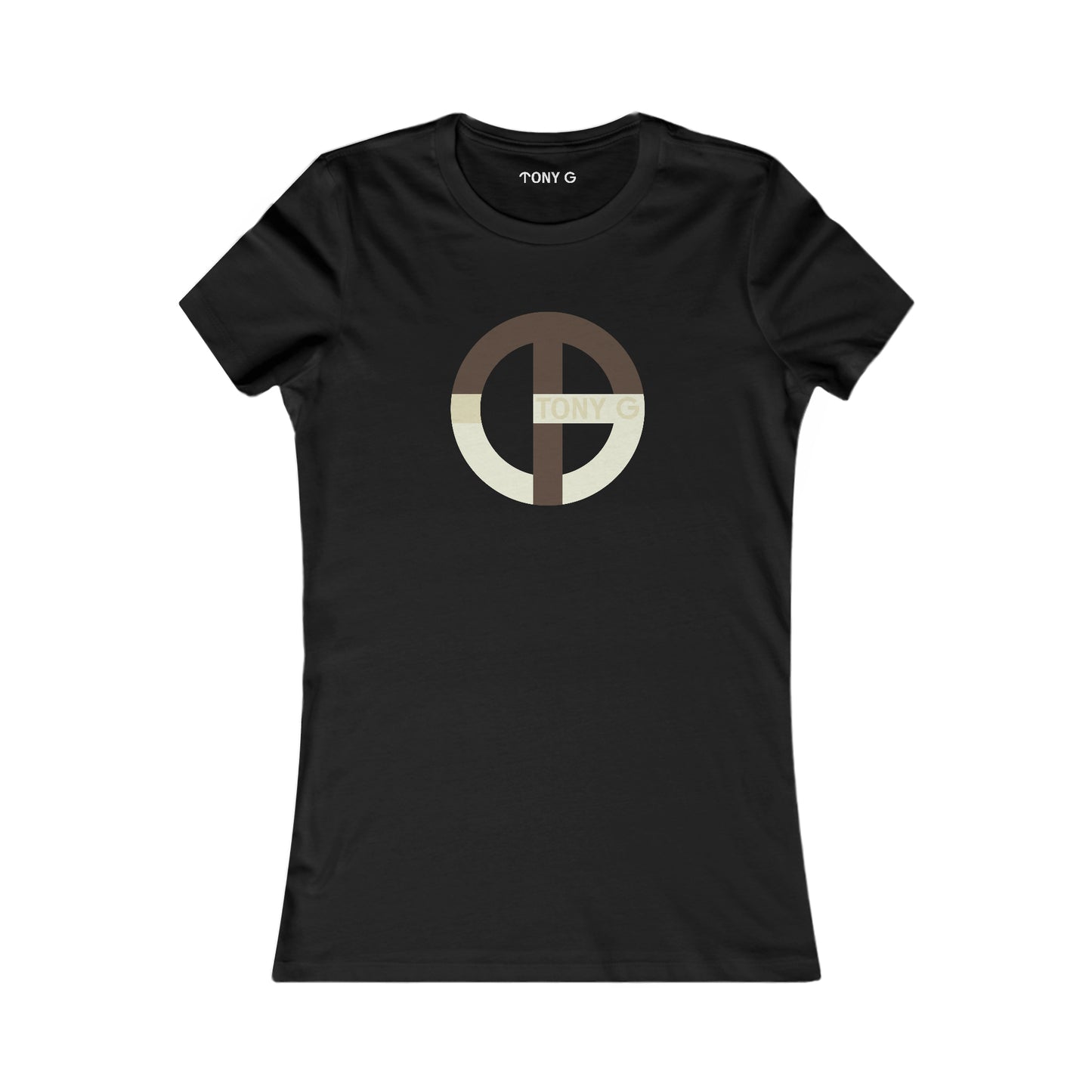 TONY G Women's Favorite Tee, adorned with the TG Logo Vintage #2 Monogram