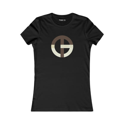 TONY G Women's Favorite Tee, adorned with the TG Logo Vintage #2 Monogram