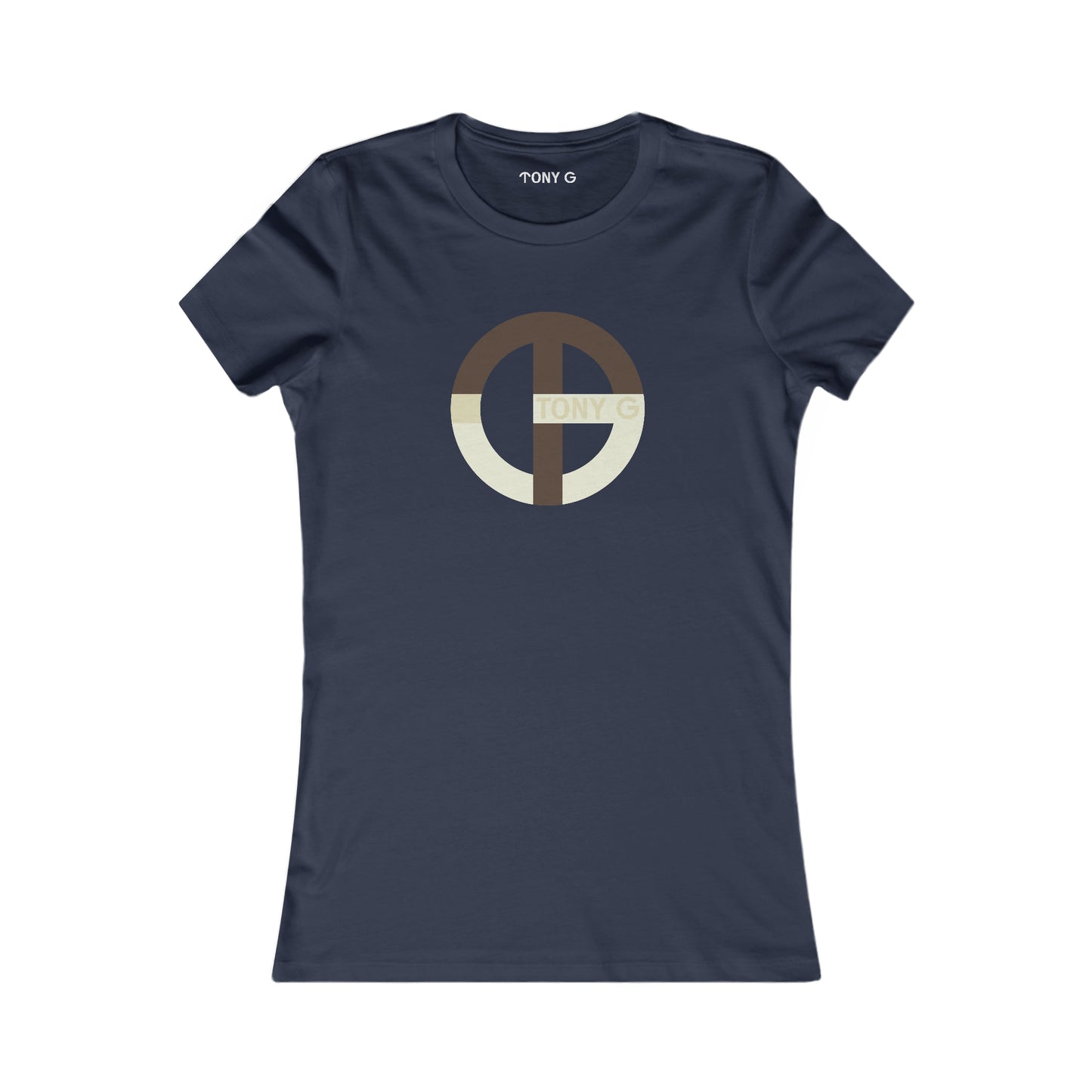 TONY G Women's Favorite Tee, adorned with the TG Logo Vintage #2 Monogram