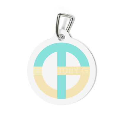 TONY G Pet Tag, featuring TONY Gerbera #3 and TG Logo #3 Monogram