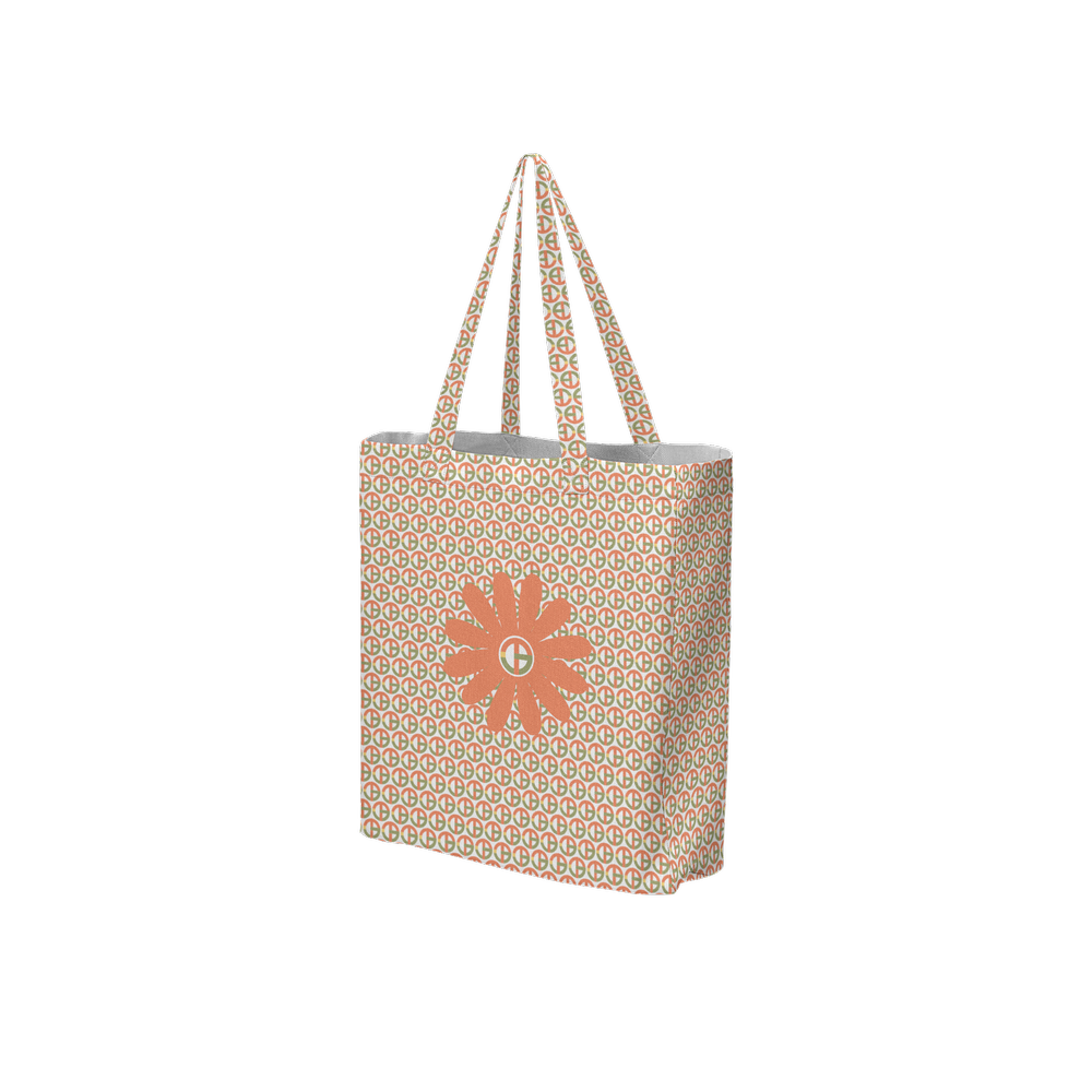 TONY G, TG Logo #1 Monogram Pattern, Large City Tote Bag with an inside pocket.