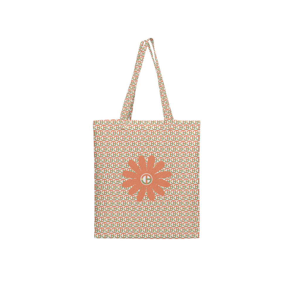 TONY G, TG Logo #1 Monogram Pattern, Large City Tote Bag with an inside pocket.