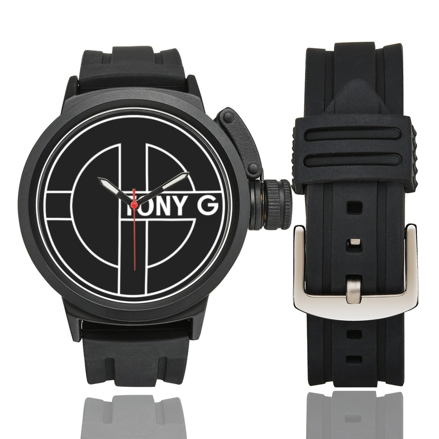 TONY G Men's Sports Watch, Featuring the TG Logo Outline