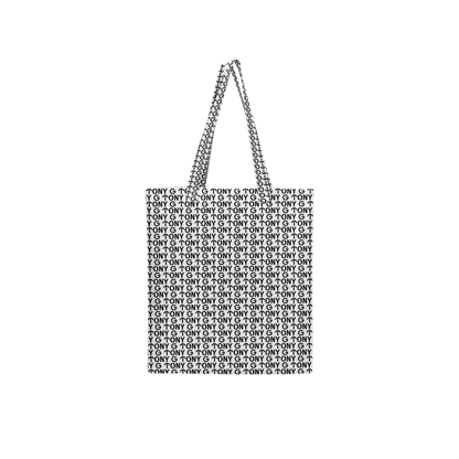 TONY G, T&G repeat pattern, Large City Tote Bag with an inside pocket.