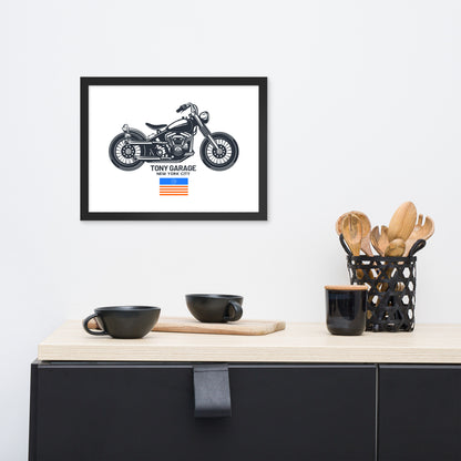 TONY Garage Framed Poster Wall Art