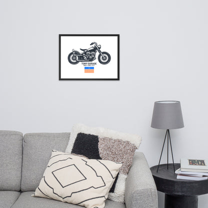 TONY Garage Framed Poster Wall Art