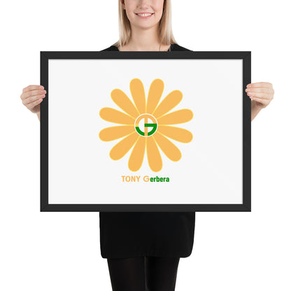 TONY Gerbera #5 Framed Poster Wall Art