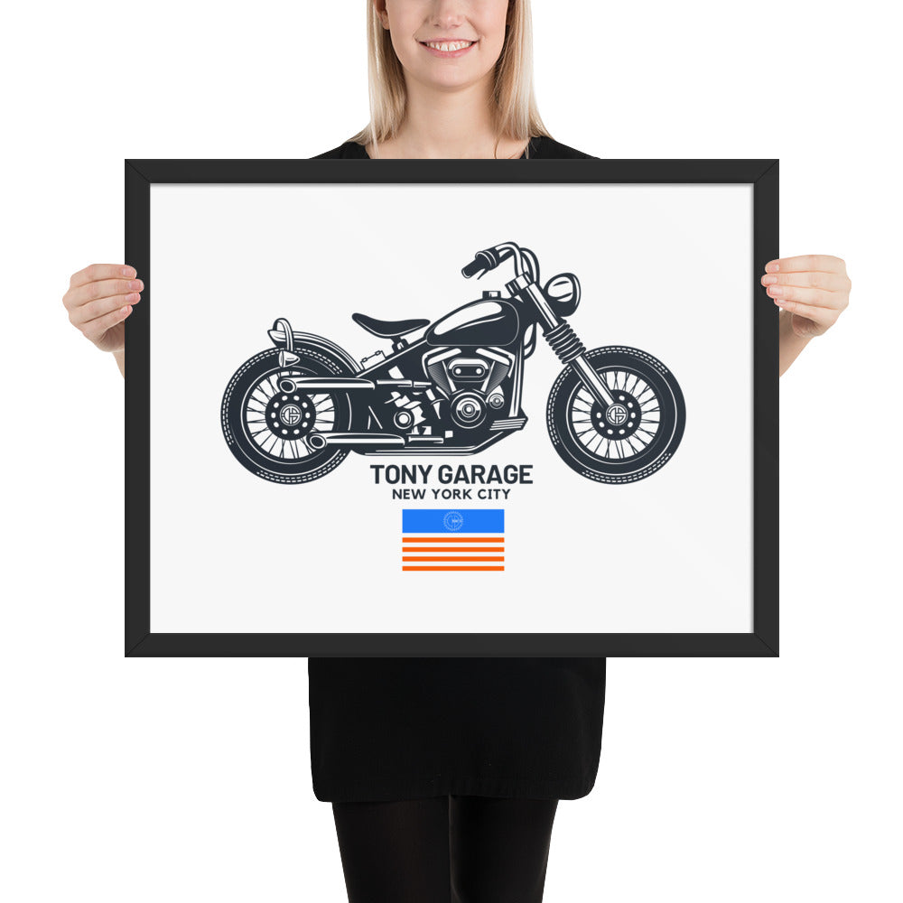 TONY Garage Framed Poster Wall Art