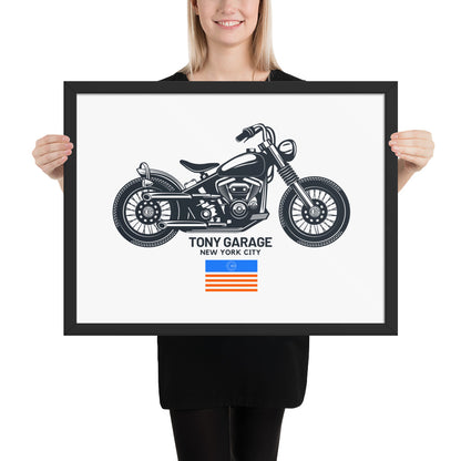 TONY Garage Framed Poster Wall Art