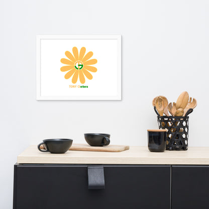 TONY Gerbera #5 Framed Poster Wall Art